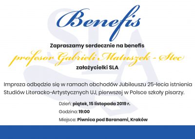 Zaproszenie na benefis